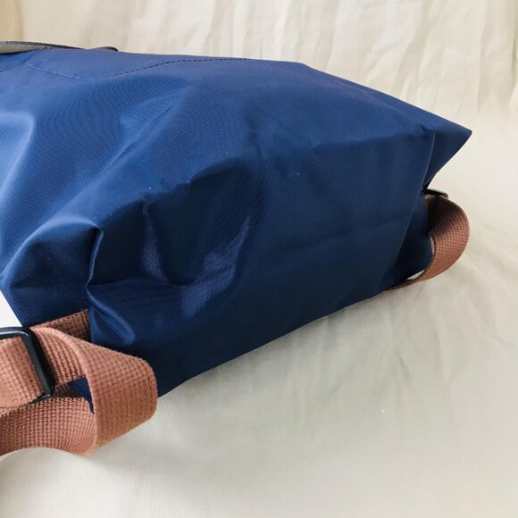 LONGCHAMP Mini Le Pliage Canvas Backpack In Navy Blue - Picture 11 of 13